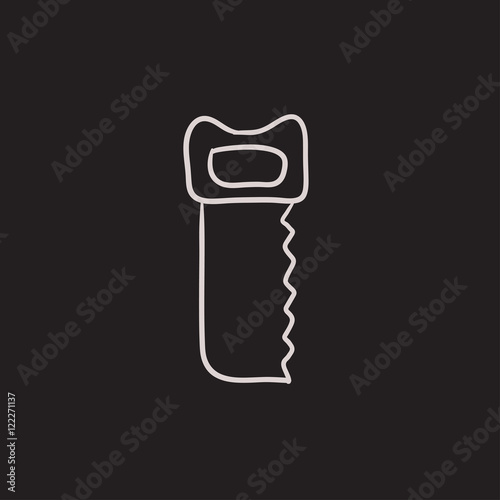 Saw sketch icon.