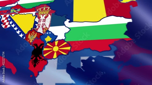 Denmark. Map over Europe. Motion Graphics
