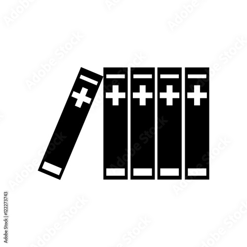 Medical books icon. Vector illustration