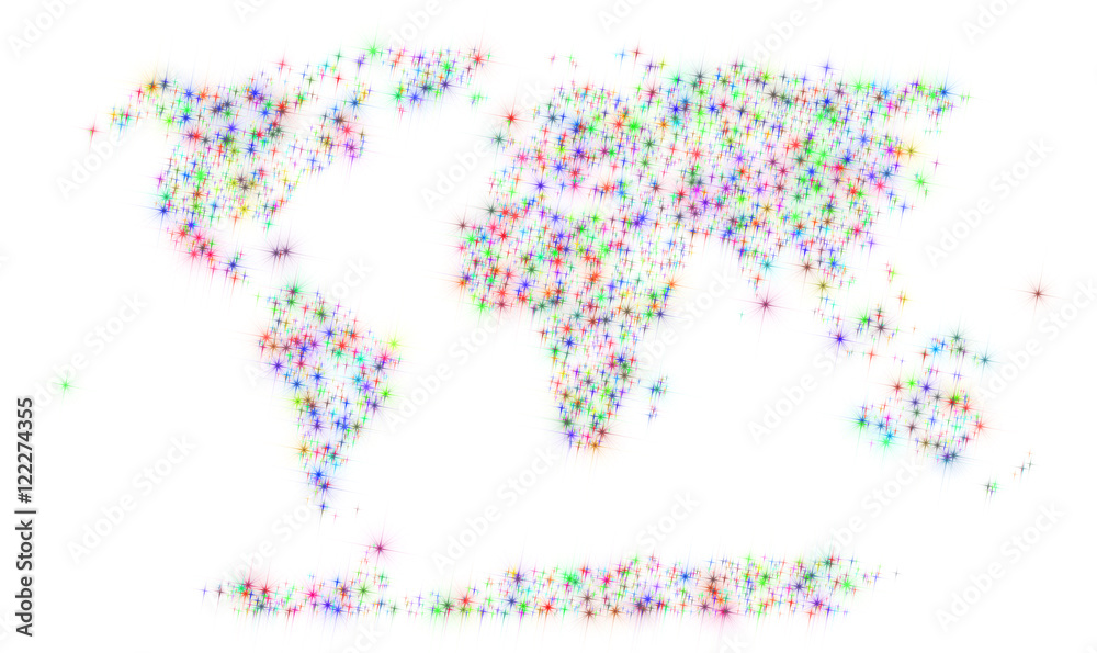 Starry World Map Starry World Map