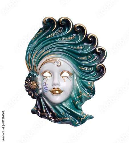 Venecian mask porcelain photo