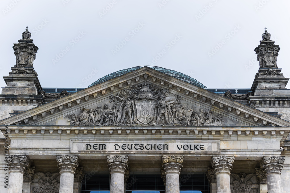 German Reichstag Building (German Parliament) in Berlin Germany