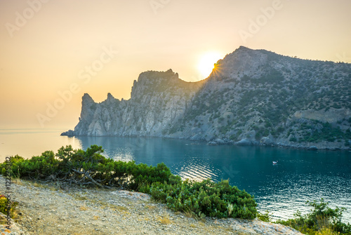 Mountain Karaul-oba  at sunset photo