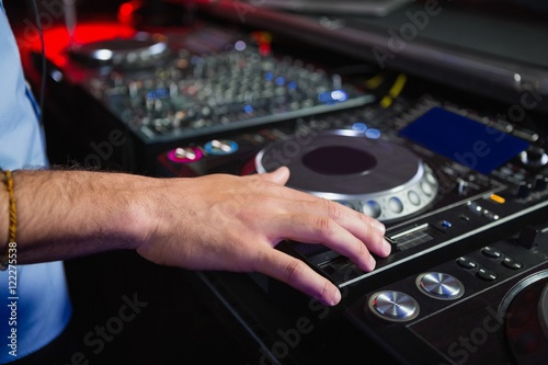 Male DJ playing music