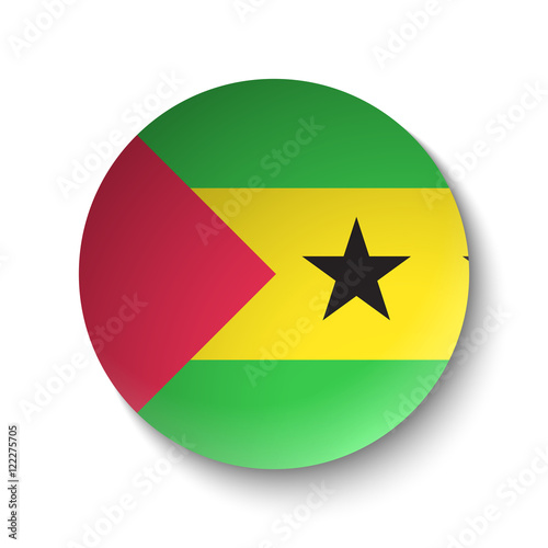 Free Download White paper circle with flag of Sao Tome and Principe. Abstract illustration - GFXLoad