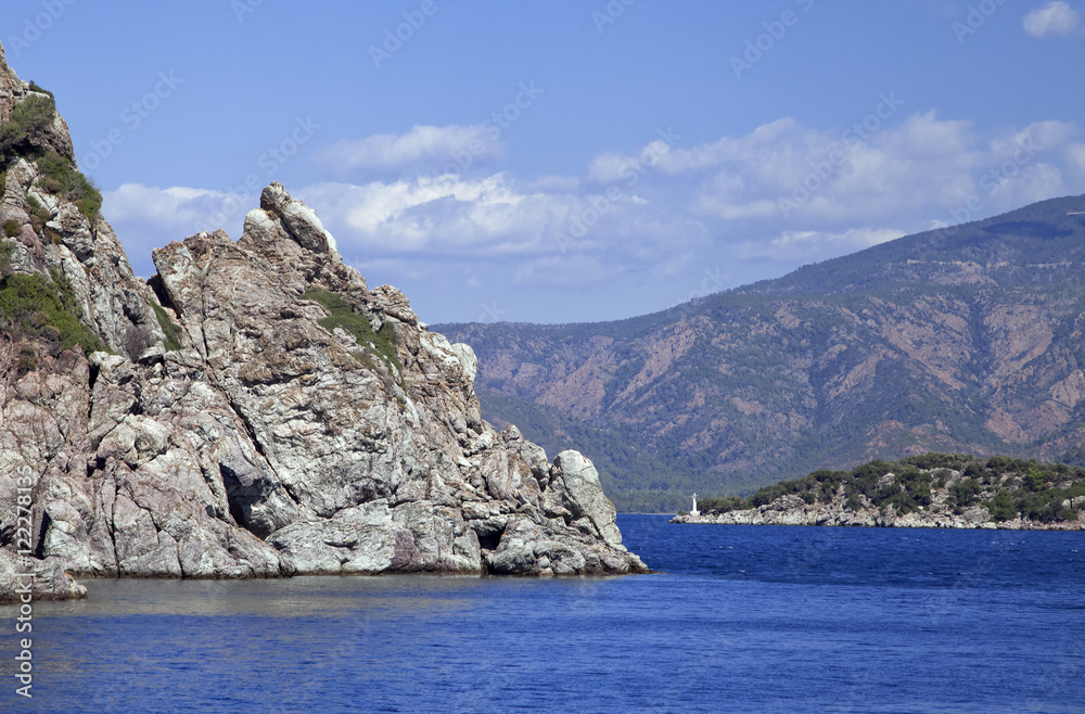 Cliffs in the sea