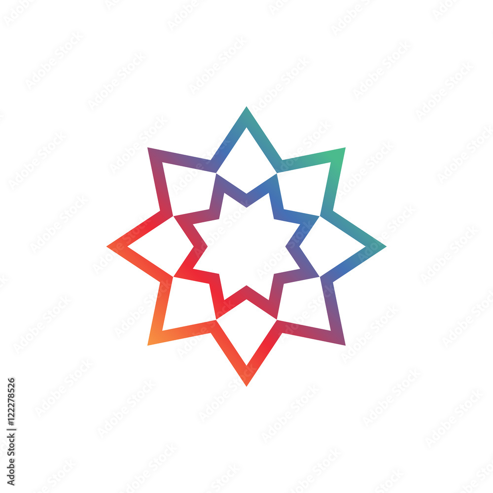 Geometric Star logo design template