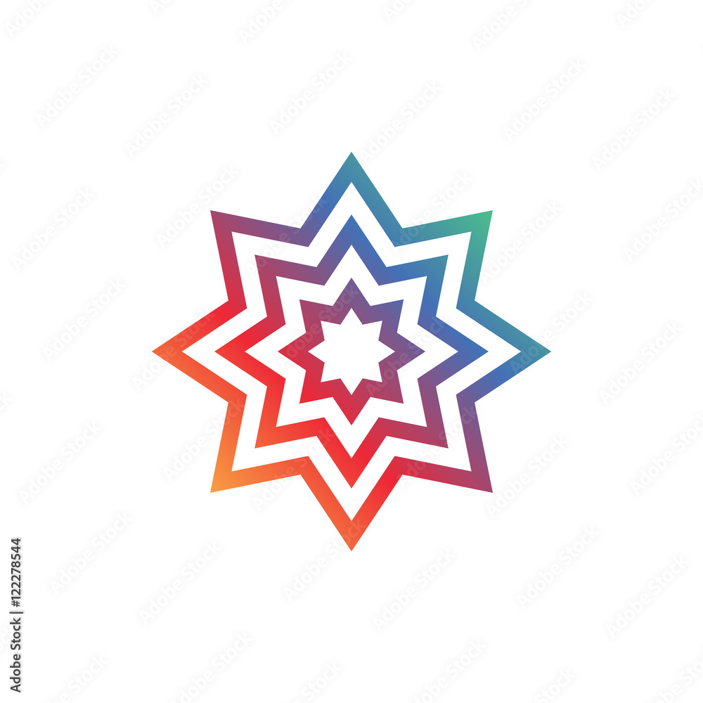 Geometric Star logo design template Geometric Star logo design template