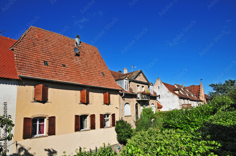 Obernai, antiche case alsaziane, Alsazia - Francia