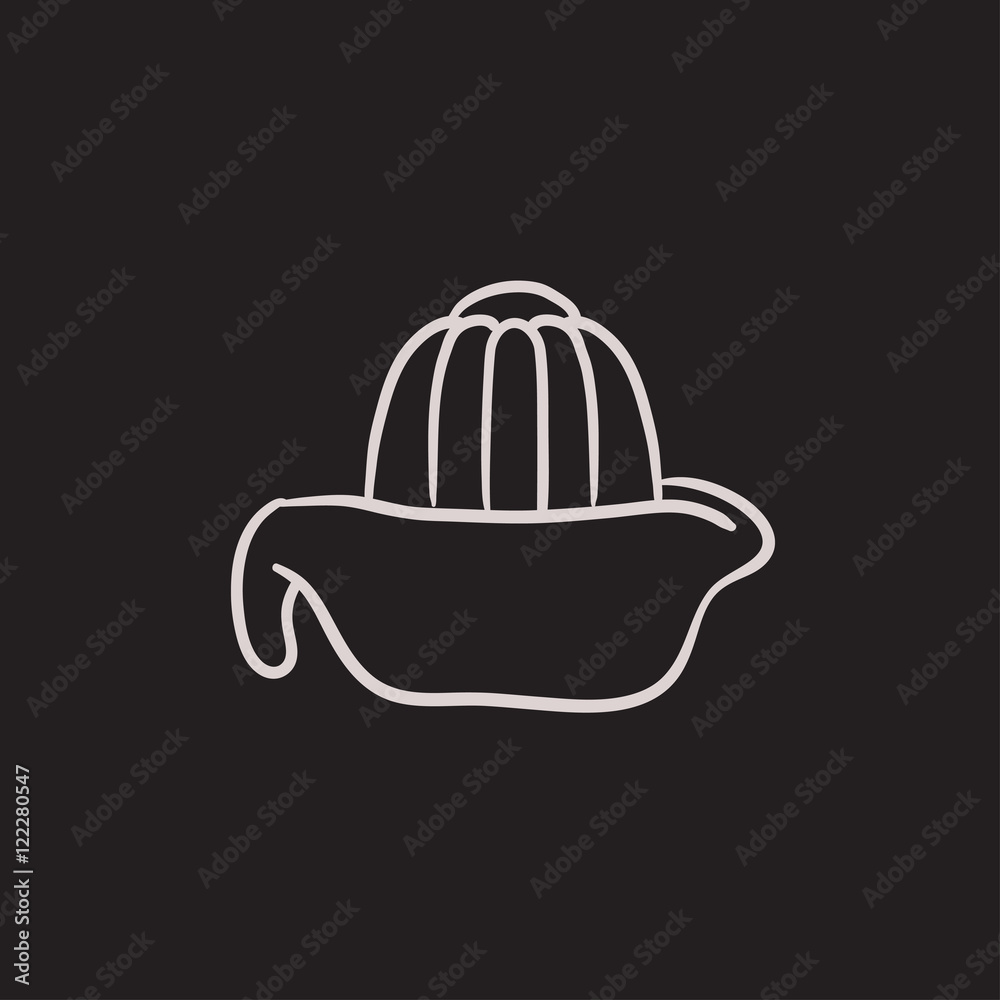 Lemon squeezer sketch icon. Lemon squeezer sketch icon.