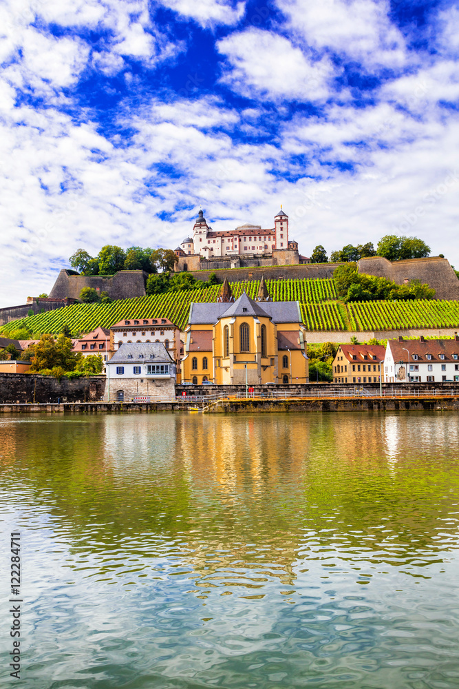 Fototapeta premium Wurzburg - beaurtiful medieval town in Germany, Northen Bavaria