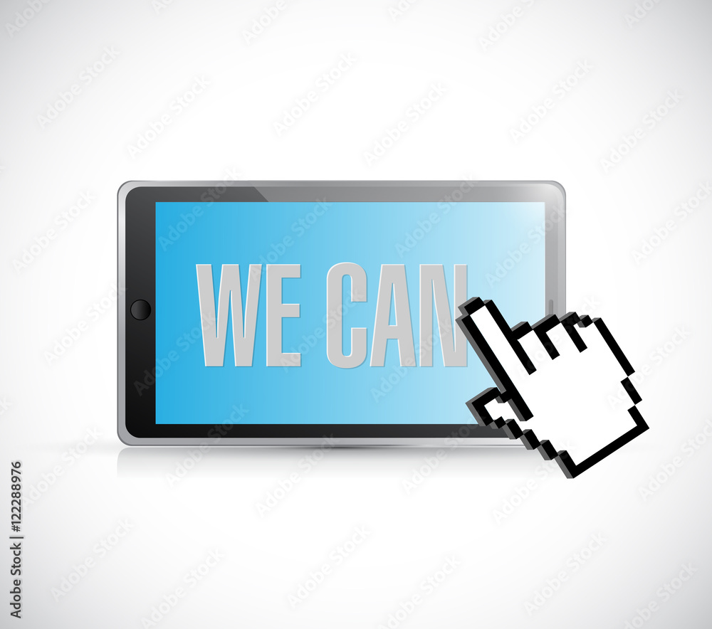 we can tablet message illustration design we can tablet message illustration design