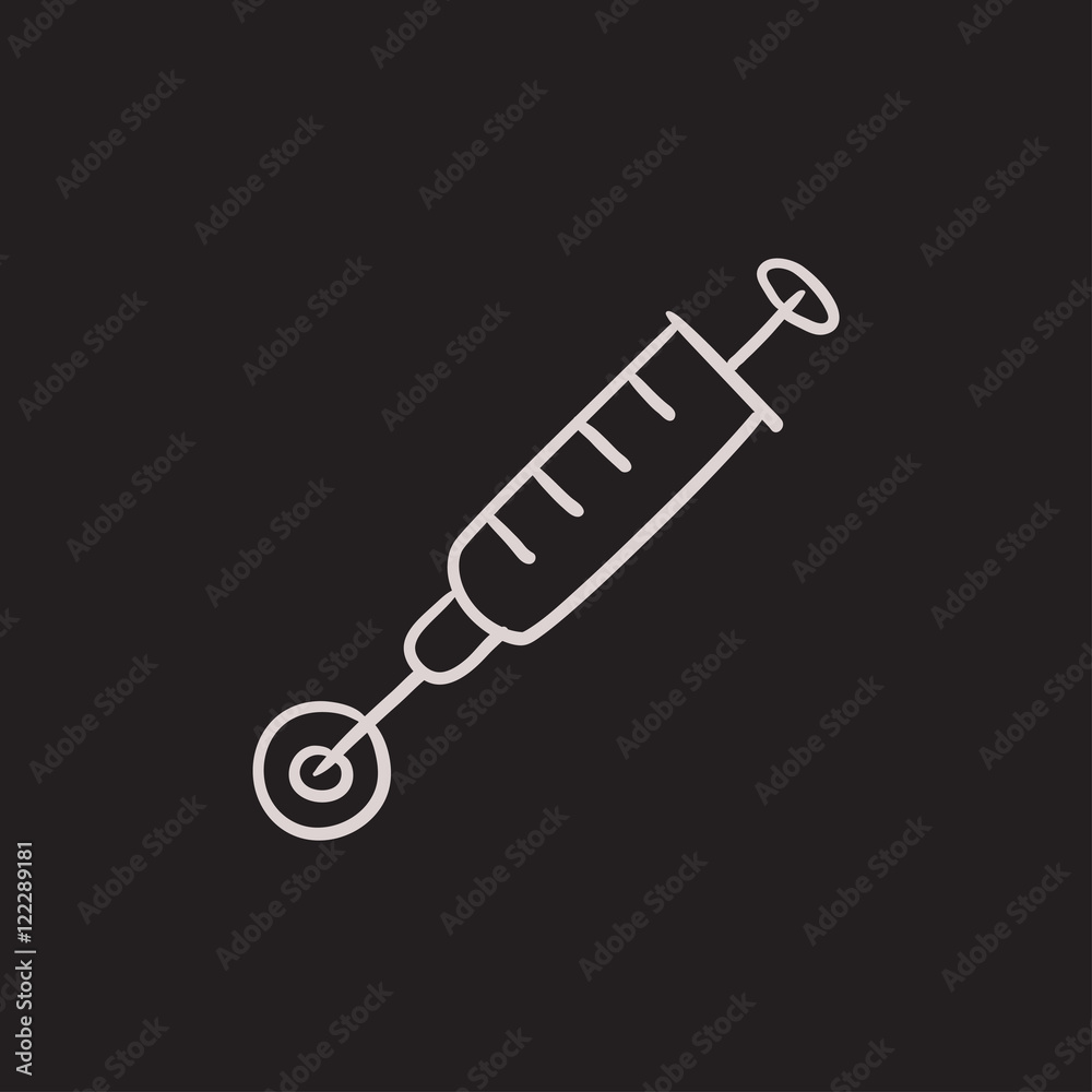 In vitro fertilisation sketch icon.