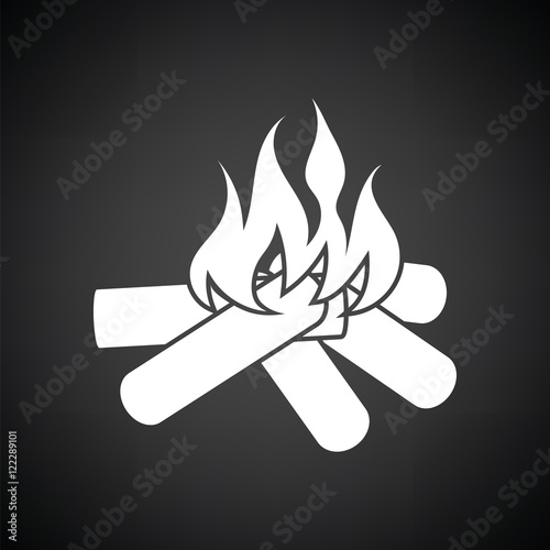 Camping fire  icon