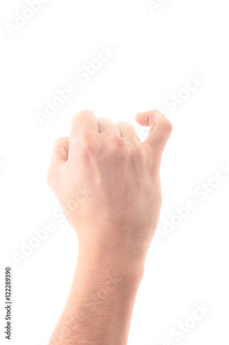 Letter 'Y' in sign language, on a white background