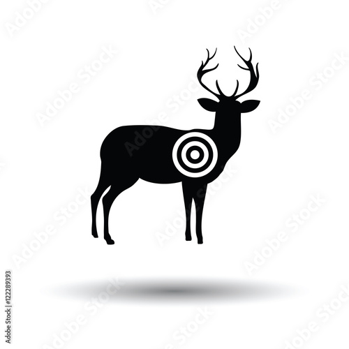 Deer silhouette with target icon