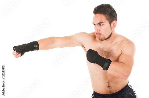 muscular martial arts fighter attacking © Fotos 593