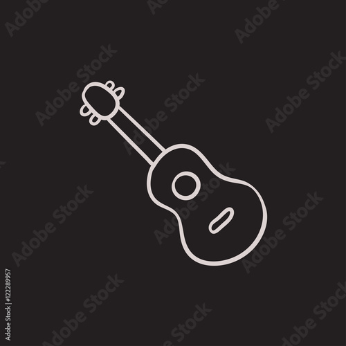 Guitar sketch icon.