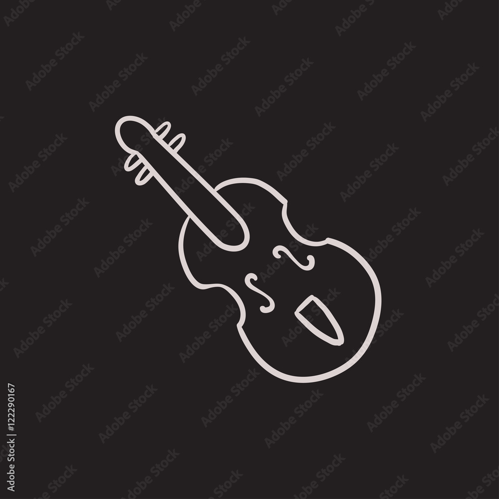 Obraz premium Cello sketch icon.