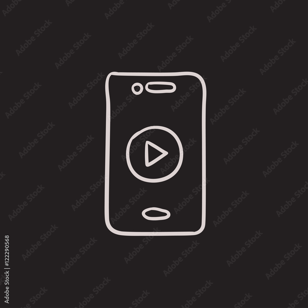 Smartphone sketch icon. Smartphone sketch icon.