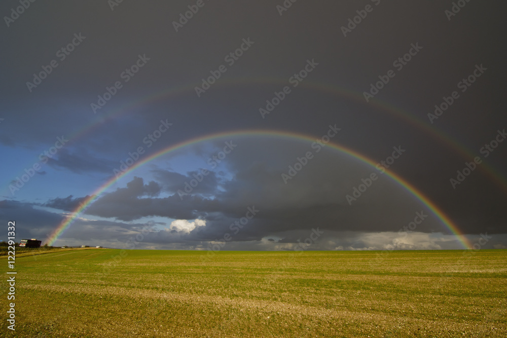 Double Rainbow, Hertfordshire, England Double Rainbow, Hertfordshire, England