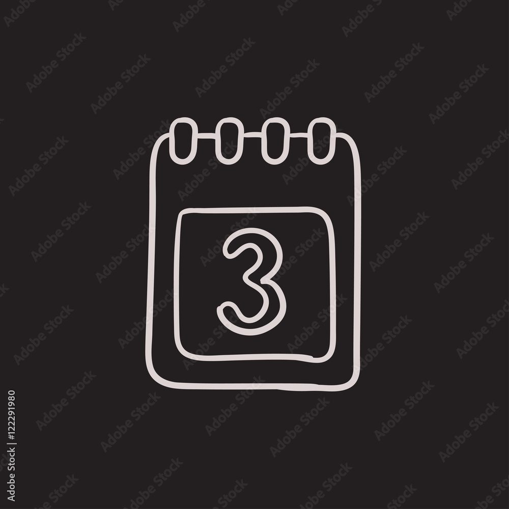 Calendar sketch icon. Calendar sketch icon.