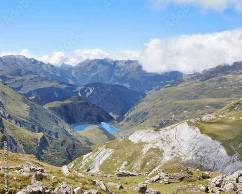 Lake near Col du Bonhomme, France photo