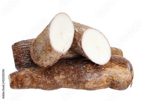 whole and chopped  cassava