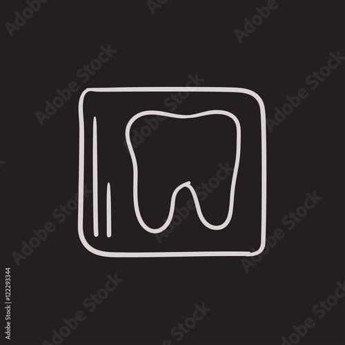 X-ray of tooth sketch icon.