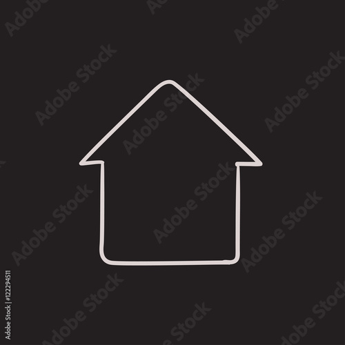 House sketch icon.