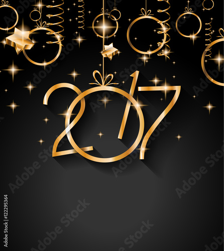 2017 Happy New Year Background for your Seasonal Flyers