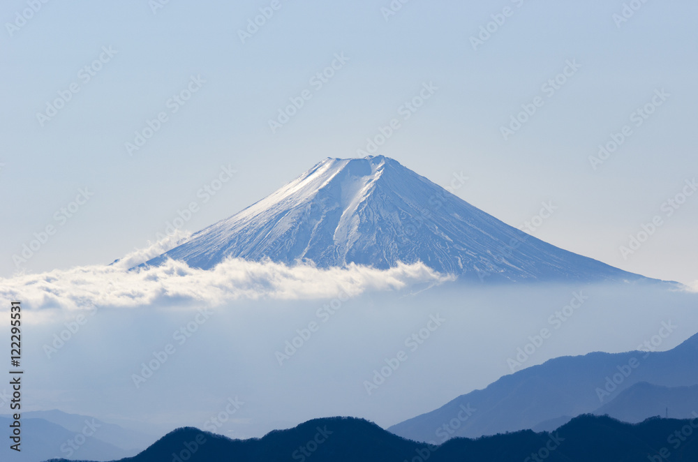 初冬の富士山