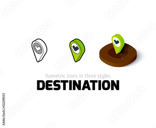 Destination icon in different style