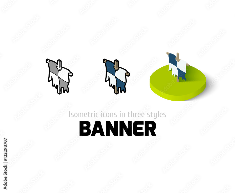 Banner icon in different style