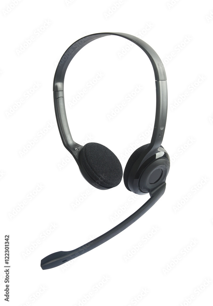 Headphones with Mic Isolated on White
Headphones with Mic Isolated on White