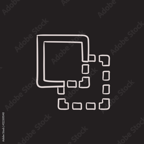 Trim sketch icon.