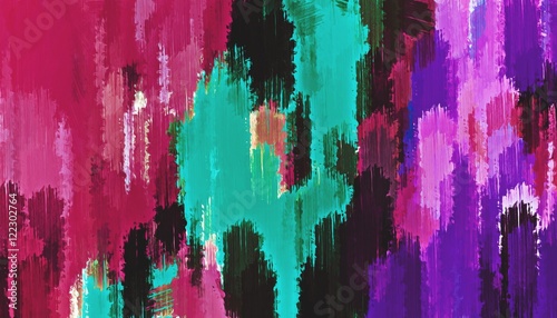 red pink purple green and black painting abstract background