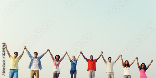 Friendship Gathering Casual Allies Group Concept photo