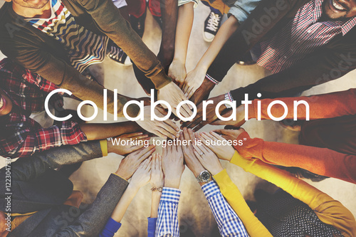 Bilde på lerret Collaboration Colleagues Cooperation Teamwork Concept