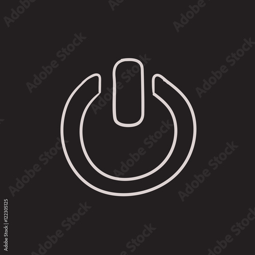 Power button sketch icon.