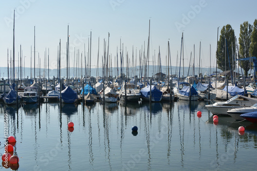 Sailing harbor of Uhldingen at lake constance © asbe24