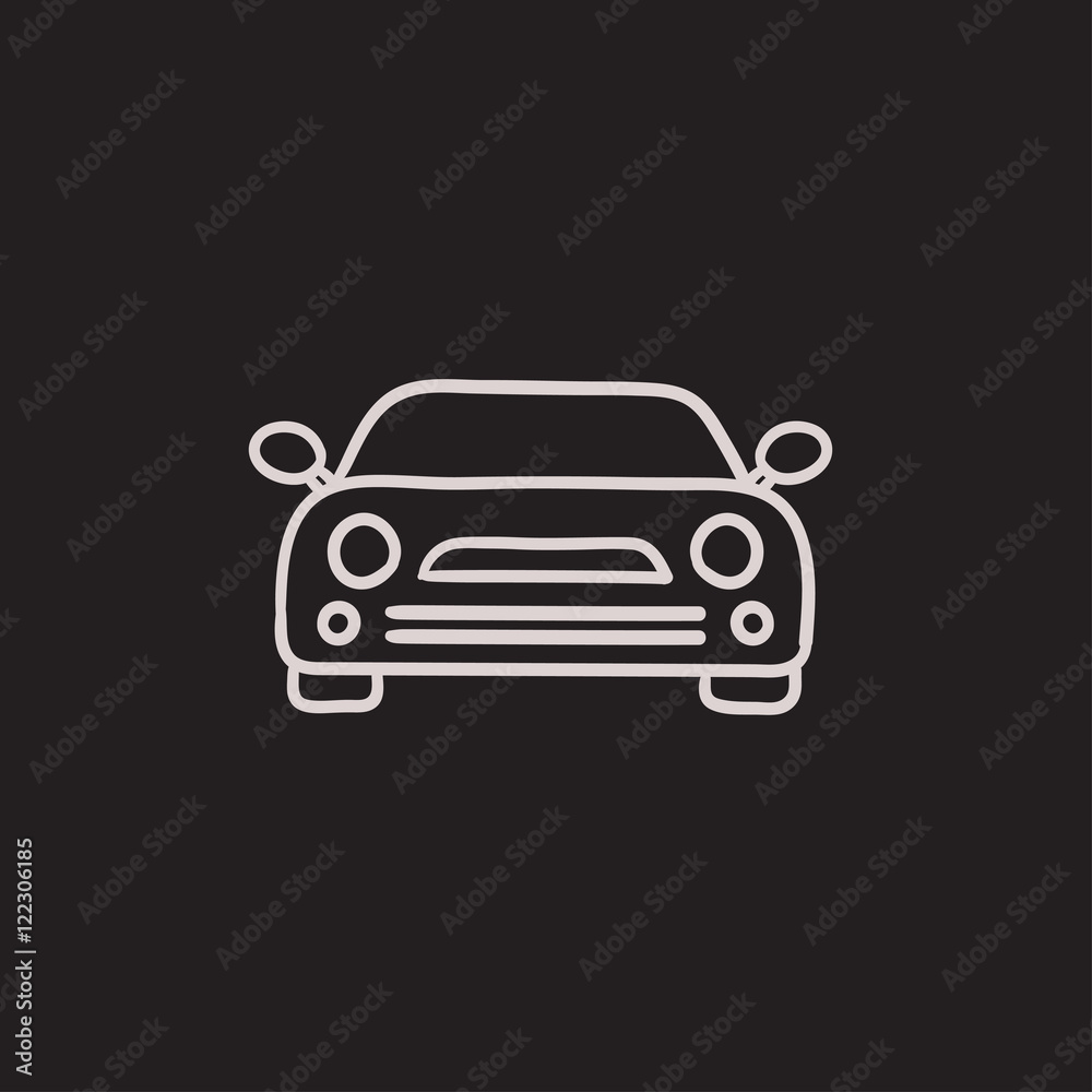 Fototapeta premium Car sketch icon.