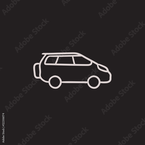 Minivan sketch icon.