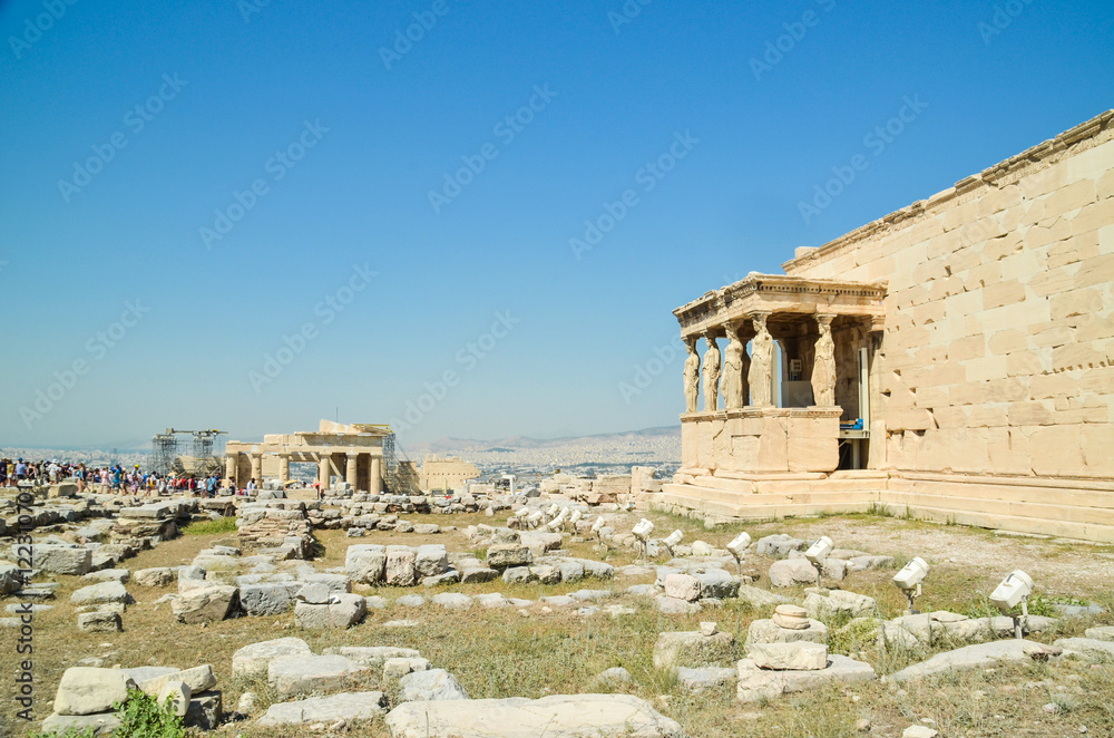 Erechtheion in Athens Acropolis, Greece