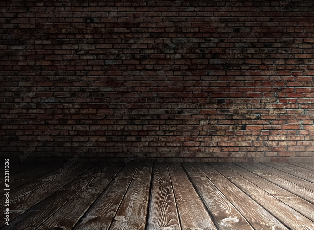 old room with brick wall old room with brick wall