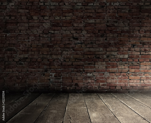 old room with brick wall