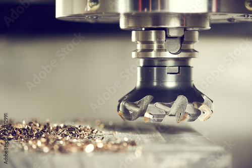 industrial metalworking cutting process by milling cutter
