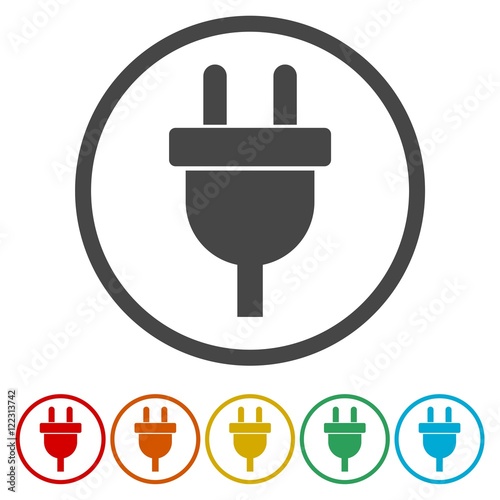 Electric plug sign icon. Power energy symbol