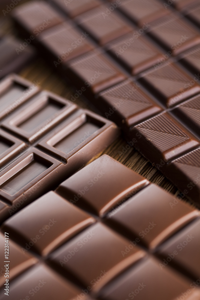Bars Chocolate , candy sweet, dessert food on wooden background Bars Chocolate , candy sweet, dessert food on wooden background