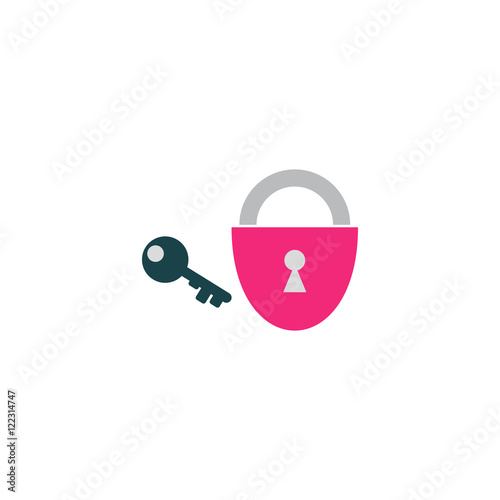 Lock key Icon Vector